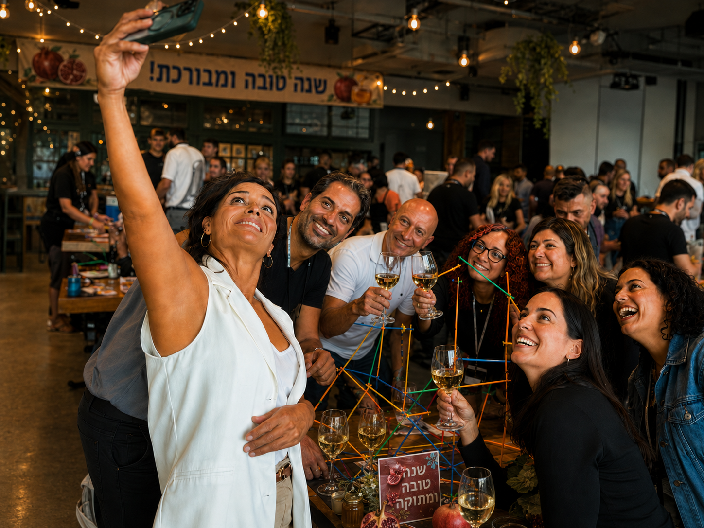 אנשים משחקים בראש השנה
